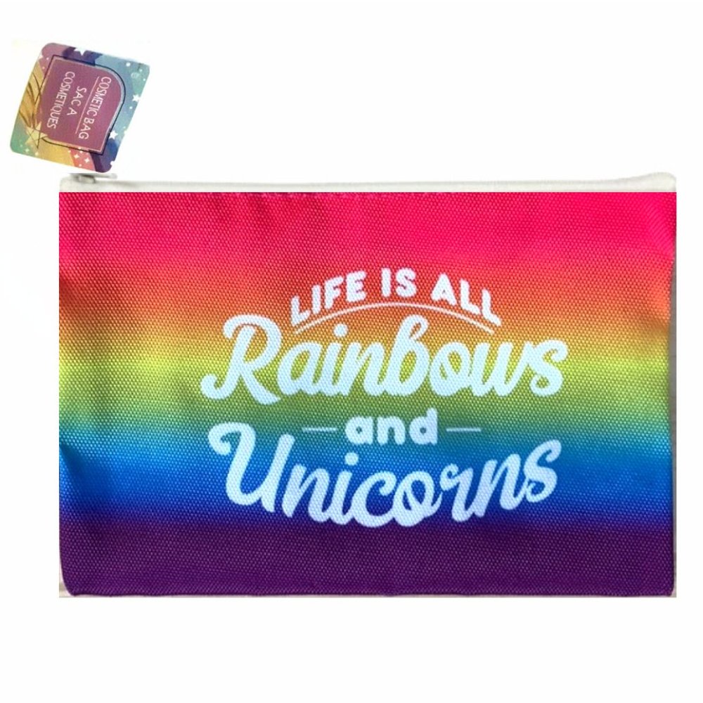 Life is All Rainbows & Unicorns Cosmetic Bag - Picture 2 of 3